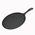 Wholesale Pre-Seasoned Cast Iron Fajita Pan with Wooden Base